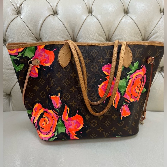 Iconic Louis Vuitton Stephen Sprouse Collection Neverfull Bag with roses - Picture 1 of 7